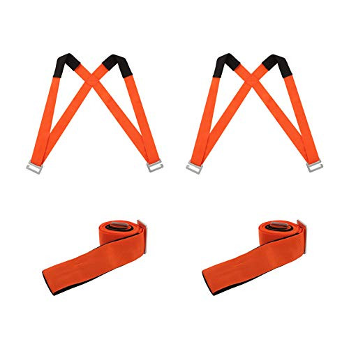 M MOKENEYE Moving Straps  2 Person Lifting and Moving System  Adjustable Shoulder Lifting Moving Straps Belts for Moving Furniture  Household Appliances  Mattresses  Heavy Objects  Orange