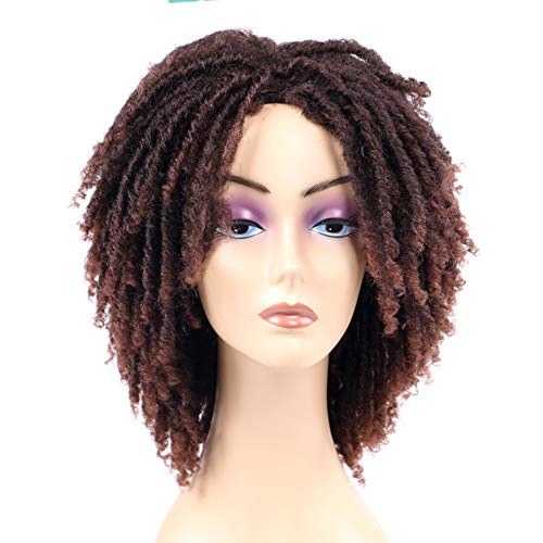 Short Kinky Curly Wig Dreadlock Wig Twist Wigs 6 inch Short Kinky Curly Wigs Afro synthetic curly for women  MMC OT30