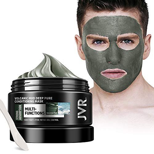 Clay Mask Deep Pure Conditioning Cleansing Mud Mask with Volcanic Mud For Face Body Large Pores Acne Oily Skin and Blackheads 4.95oz Clay Mask Deep Pure Conditioning Cleansing Mud Mask with Volcanic Mud For Face Body Large Pores Acne Oily Skin and Blackheads 4.95oz