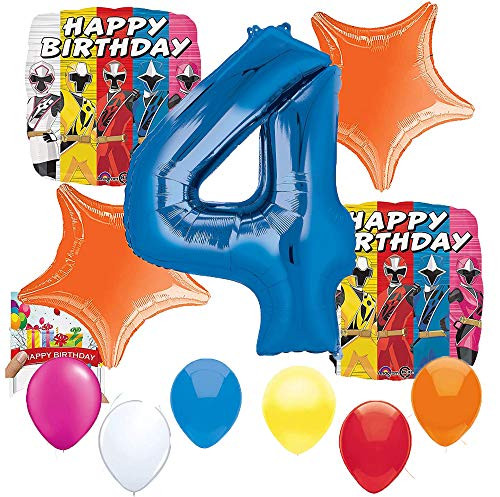 Power Rangers Party Supplies Balloon Decoration Bundle for 4th Birthday