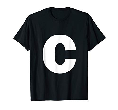 Letter C Capital Alphabet Monogram Initial T-Shirt