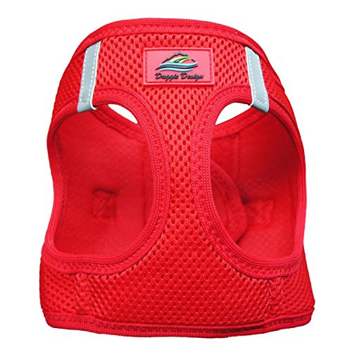 DOGGIE DESIGN American River Ultra Choke-Free Mesh Dog Harness Red  2X 3X-Large