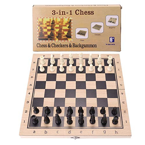 Roeam Wooden Chess Set Folding Wooden Three-in-one Suit Chess Board Wood Chess Checkers Suit Backgammon Suit Chess Set Board Game Roeam Wooden Chess Set Folding Wooden Three-in-one Suit Chess Board Wood Chess Checkers Suit Backgammon Suit Chess Set Board Game