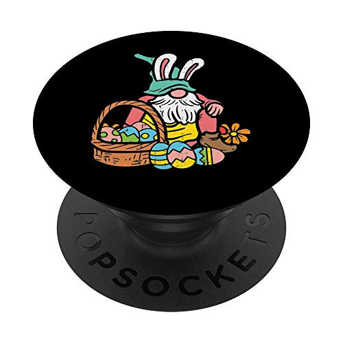 Nordic Garden Gnome Bunny Easter Eggs Basket Tomte Nisse PopSockets PopGrip  Swappable Grip for Phones  and  Tablets