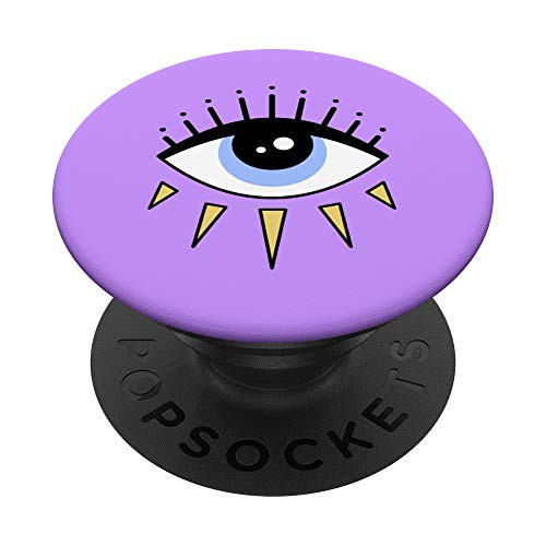 Evil Eye purple PopSockets PopGrip  Swappable Grip for Phones  and  Tablets