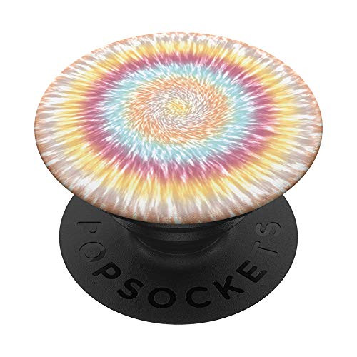 Pretty Tie Dye in Yellow  Blue  Pink  and  Orange Pastel Colors PopSockets PopGrip  Swappable Grip for Phones  and  Tablets