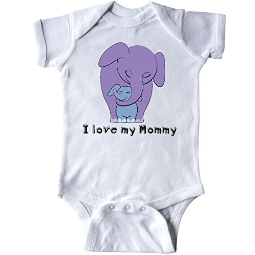 inktastic I Love My Mommy Elephant Purple Infant Creeper 18 Months White 26d79