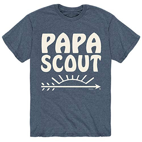Boy Scouts of America Papa Scout - Men's Short Sleeve Graphic T-Shirt Heather Blue