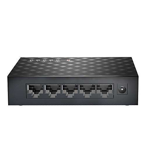 5 Port Gigabit Ethernet Network Switch Splitter Plug-and-Play Traffic Hub - axGear