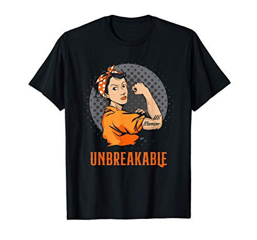 Women MS Warrior Unbreakable Multiple Sclerosis Awareness T-Shirt