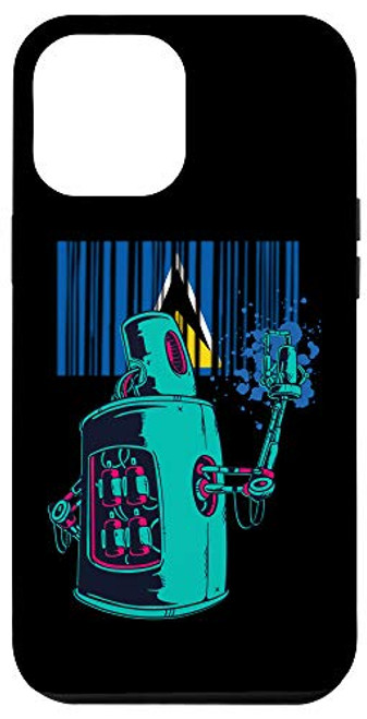 iPhone 12 Pro Max Saint Lucia Heritage Saint Lucian Roots Robot Spray Paint Case iPhone 12 Pro Max Saint Lucia Heritage Saint Lucian Roots Robot Spray Paint Case