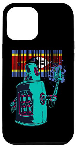 iPhone 12 Pro Max Eswatini Heritage Swaziland Roots Robot Spray Paint Case