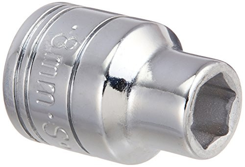 SK Hand Tool 308 6 Point 8mm Standard Drive Socket, 3/8-Inch, Chrome