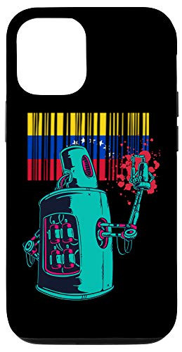 iPhone 12 12 Pro Venezuela Heritage Venezuelan Roots Robot Spray Paint Case