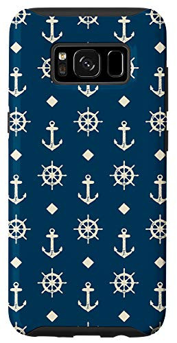 Galaxy S8 Anchor And Ship Wheel Nautical Pattern Case