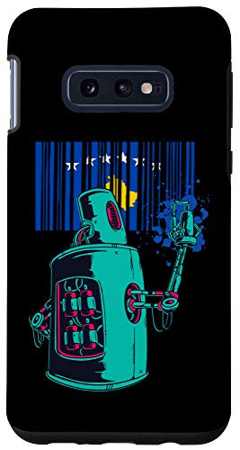 Galaxy S10e Kosovo Heritage Kosovar Roots Robot Spray Paint Case