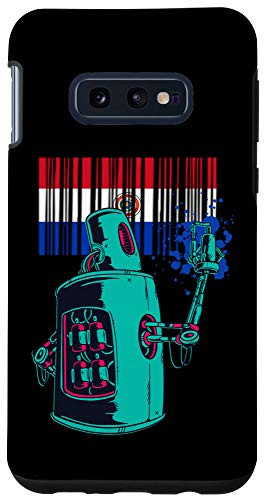 Galaxy S10e Paraguay Heritage Paraguayan Roots Robot Spray Paint Case