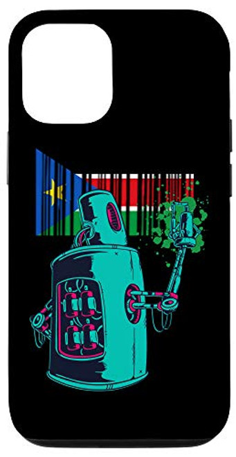 iPhone 12 12 Pro South Sudan Heritage South Sudanese Roots Robot Spray Paint Case