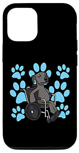 iPhone 12 12 Pro Greyhound with Disability Wheelchair Disabled Animal Case