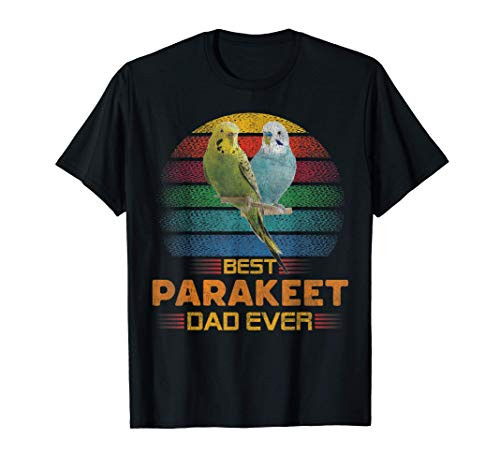 Best Parakeet Dad Ever Vintage Cute Bird Lover Fathers Day T-Shirt