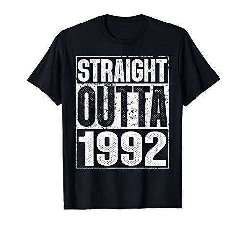 Straight Outta 1992 29th Bithday GIft 29 Years Old Birthday T-Shirt