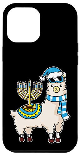 iPhone 12 Pro Max Cute Chanukah Alpaca Happy Hanukkah Llama Menorah Case