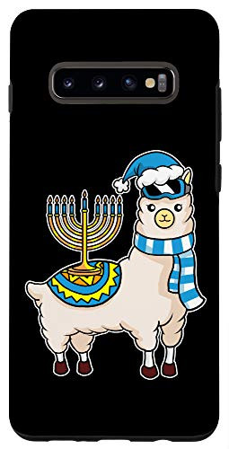 Galaxy S10Plus Cute Chanukah Alpaca Happy Hanukkah Llama Menorah Case