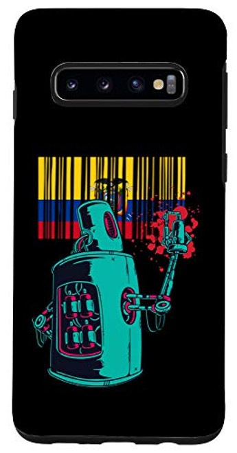 Galaxy S10 Ecuador Heritage Ecuadorian Roots Robot Spray Paint Case Galaxy S10 Ecuador Heritage Ecuadorian Roots Robot Spray Paint Case