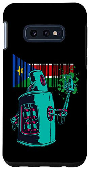 Galaxy S10e South Sudan Heritage South Sudanese Roots Robot Spray Paint Case