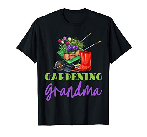 Gardening Grandma Plant Watering Garden Flowers Pot Gardener T-Shirt