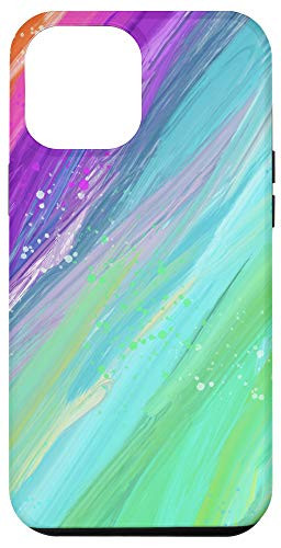 iPhone 12 Pro Max Colorful Rainbow Abstract Grunge Modern Paint Case
