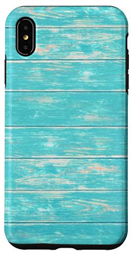 iPhone XS Max Cute Turquois Blue Green Mint Fence Pattern Case