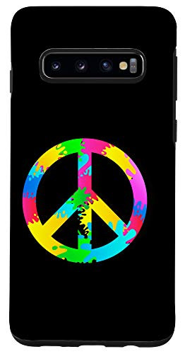Galaxy S10 Paint Splatter Peace SymbolHippy Hippie Case