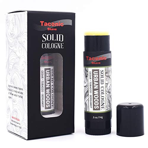 Urban Woods Solid Cologne for Men by Taconic Shave - With notes of Cedar  Bergamot  and  Tobacco - Easy Application