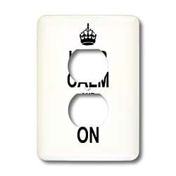 3dRose Lsp_157768_6 Keep Calm and Sail on - Carry on Sailing - Boat Ship Captain Sailor Gifts - Fun Funny Humor Humorous 2 Plug Outlet Cover