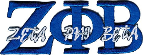 Zeta Phi Beta Script Iron-On Patch  Royal Blue - 3.75"