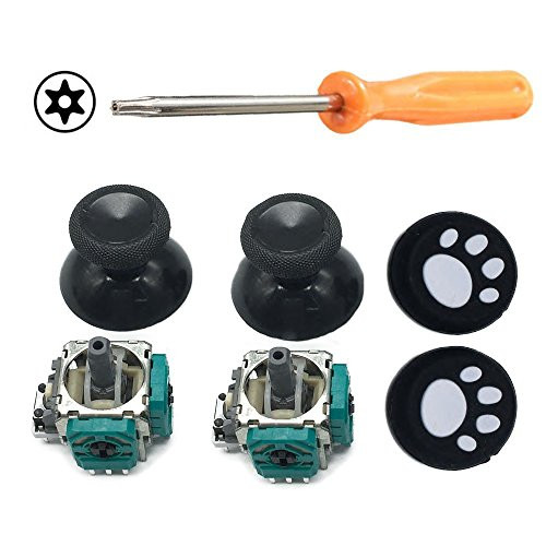 Controller Joystick Axis Analog Sensor Module W/ Thumbsticks Siliocn Grips Screwdriver Replacement For Xbox One Analog Joystick