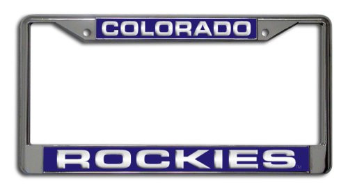 MLB Colorado Rockies Laser-Cut Chrome Auto License Plate Frame