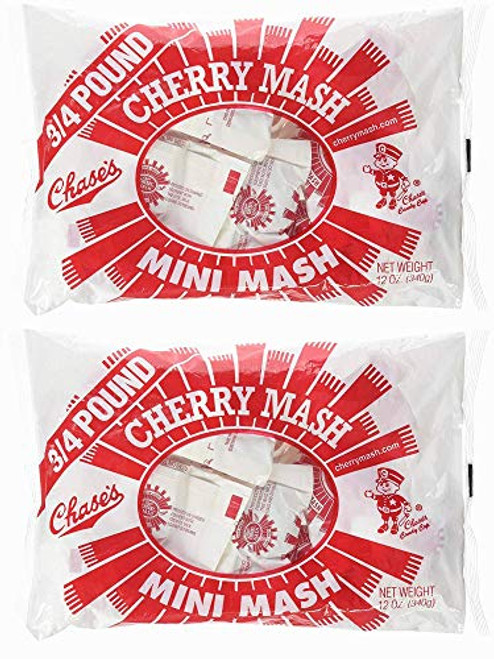 Chase's Mini Mash Cherry Mash Candy Bars 12 Ounce Bags Original Flavor Pack of 2 Chase's Mini Mash Cherry Mash Candy Bars 12 Ounce Bags Original Flavor Pack of 2