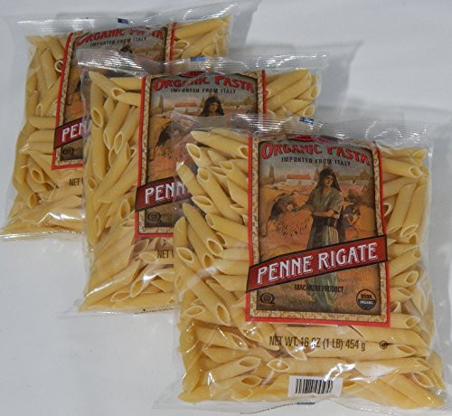 Trader Joe's Imported Italian Organic Penne Rigate Pasta  1-Lb Bag  Pack of 3