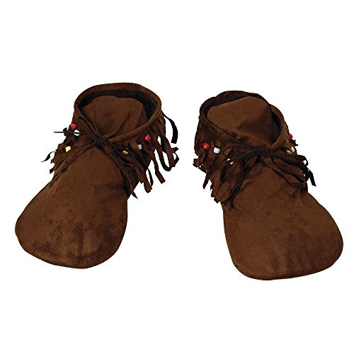 Bristol Novelty Brown Hippy Native American Moccasins Men's  One Size