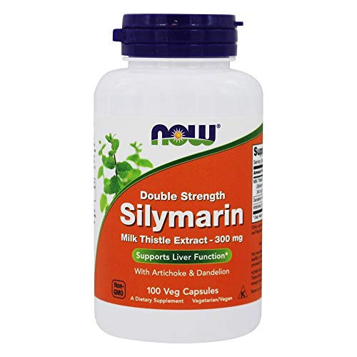 NOW Foods - Silymarin Milk Thistle Extract with Artichoke and Dandelion - 2X - 300 mg. - 100 Vegetarian Capsules