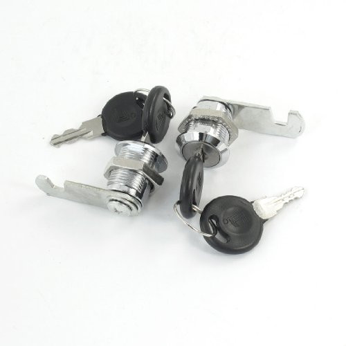 uxcell 2 Set Tool Box Cabinet Locking 18.5mm Dia Thread Cylinder Cam Lock + Keys