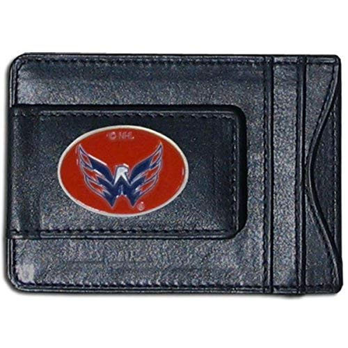 NHL Siskiyou Sports Mens Washington Capitals Leather Cash  and  Cardholder One Size Black