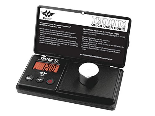 My Weigh Triton T2 - 300g x 0.1g Precision Scale All Black w  Red Backlit Dig...