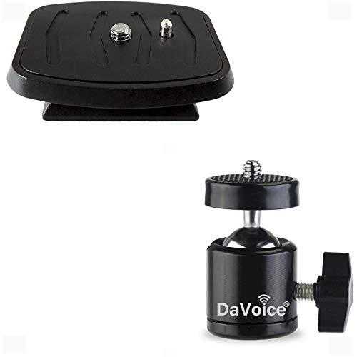 DaVoice 44mm Tripod Quick Release Plate for Amazon Basics 60-Inch  Targus  Velbon  Sony Plus DaVoice 360 Degree Aluminum Alloy Rotating Swivel Mini Tripod Ball Head with 1 4" Screw Thread Base Mount DaVoice 44mm Tripod Quick Release Plate for Amazon Basics 60-Inch  Targus  Velbon  Sony Plus DaVoice 360 Degree Aluminum Alloy Rotating Swivel Mini Tripod Ball Head with 1 4" Screw Thread Base Mount