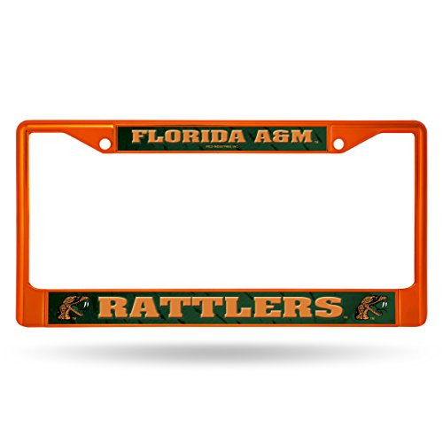 NCAA Rico Industries Standard Chrome License Plate Frame  Florida A and M Rattlers   6 x 12.25-inches