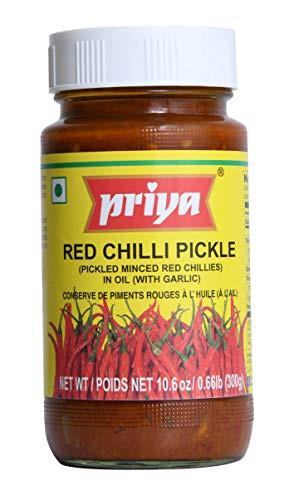 Priya Red Chilli Pickle in Oil with Garlic 300g