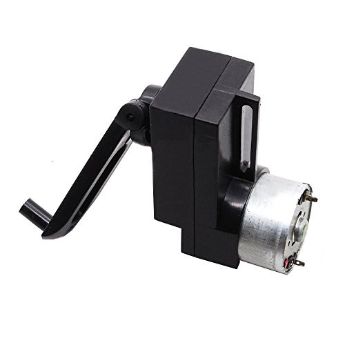 Qianson 4W Hand Crank DC Power Generator Gear Motor Dynamo Hand held Generator 100-300mA For DIY Flashlight Portable Charger