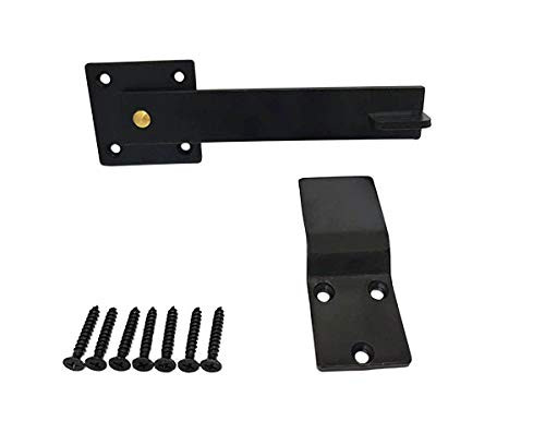 QCAA Heavy Duty Bar Door Farm Gate Latch  5.5"  Steel  Matte Black  1 Pack